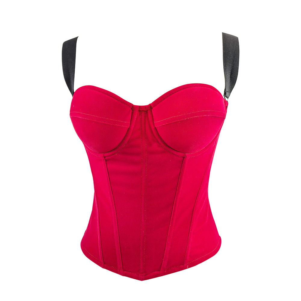 Womens Velvet Bustier Corset Top Body Shaper for Slimming Night Party Wear